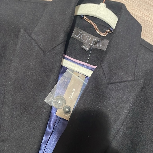 NWT JCREW Mirabelle Top Coat Womens 6 Black Italian Wool Cashmere BM546 NEW - Picture 14 of 16